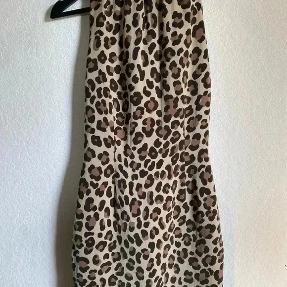 Moschino Cheap and Chic Designer Leopard Print Old Money Sleeveless Dress Size 6 - Picture 9 of 11